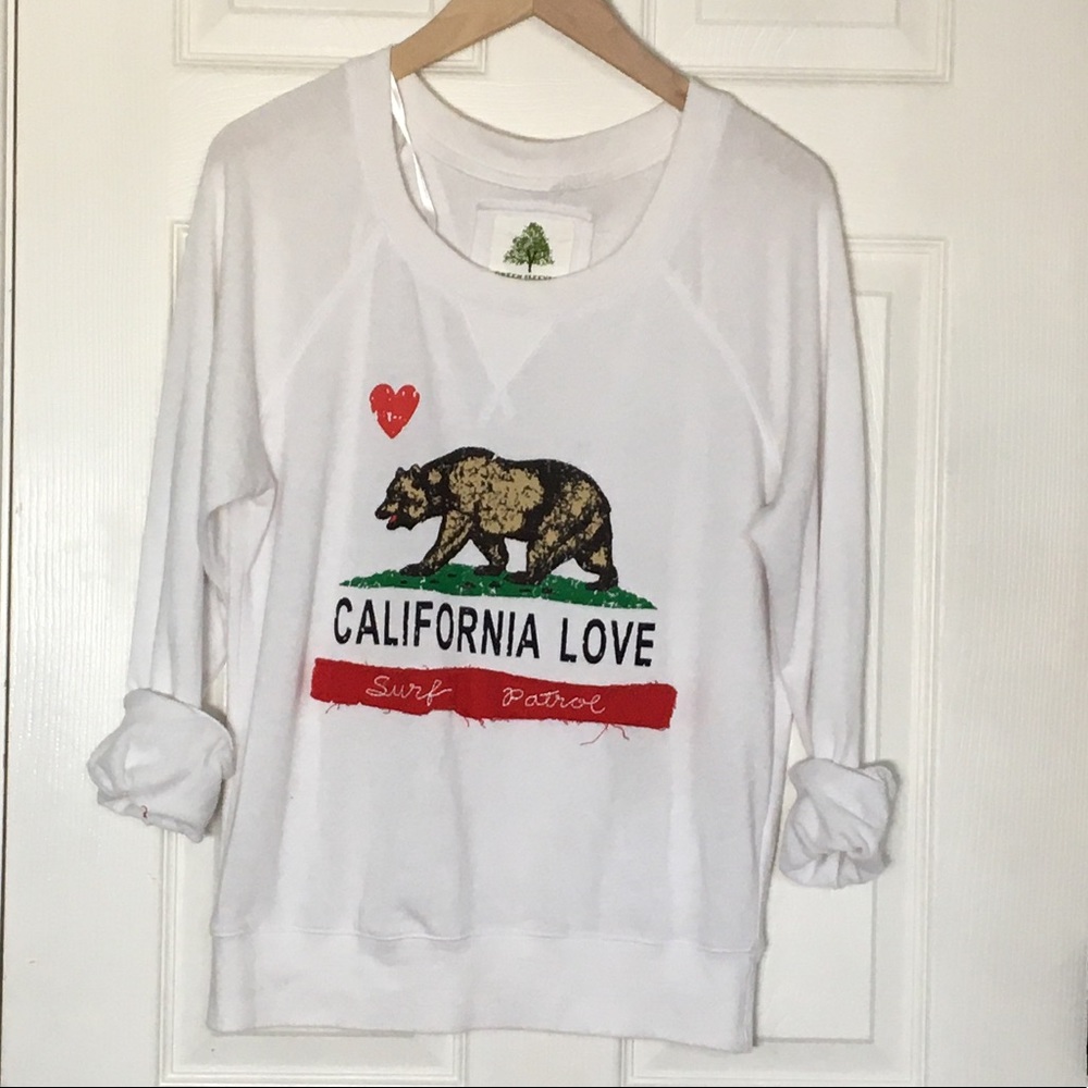 Green Sleeved California Love Sweatshirt